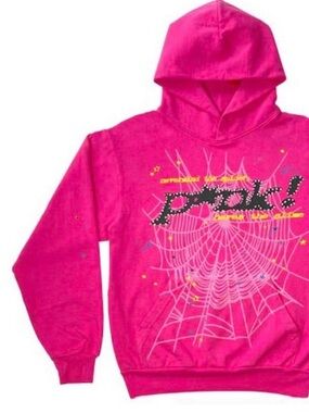 Kids Pink Hooded Sweatshirt with Graphic Print